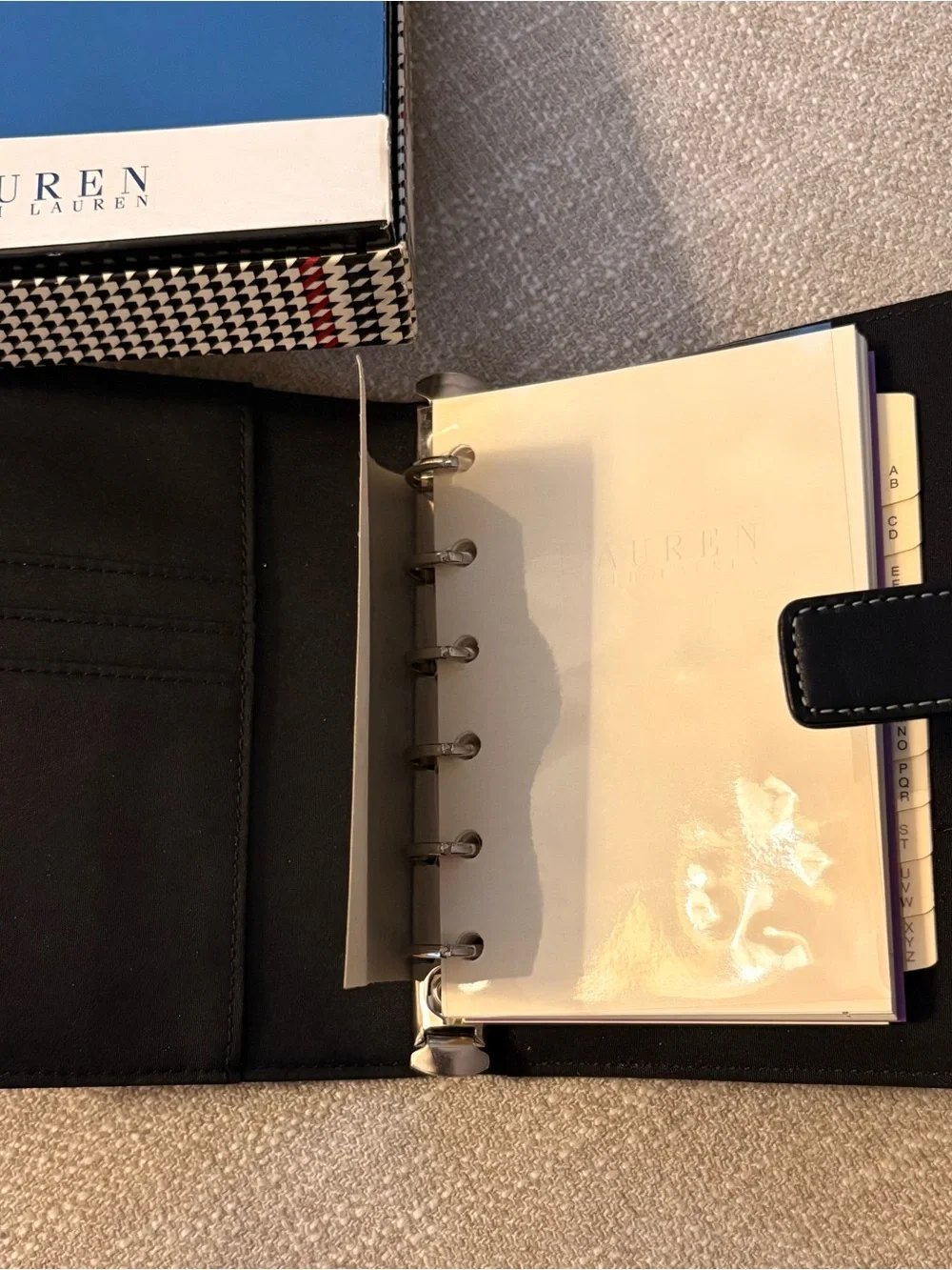 Vintage 2004 Lauren Ralph Lauren Mini Agenda Black New Old Stock in Box